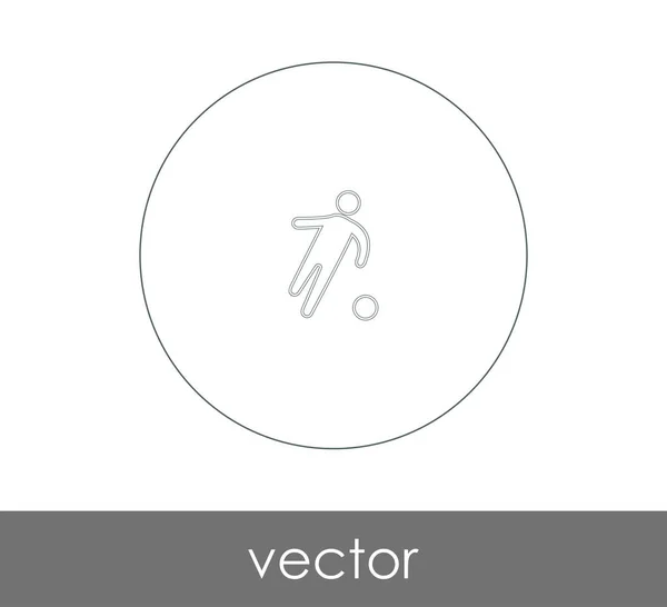 Icono jugador de fútbol — Vector de stock