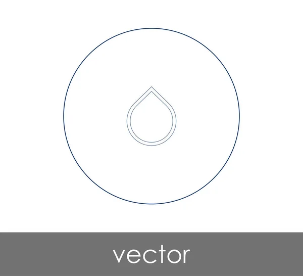 Icono Gota Vector Ilustración — Vector de stock