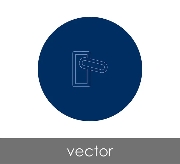 Значок Дверной Ручки Логотип Векторная Иллюстрация — стоковый вектор