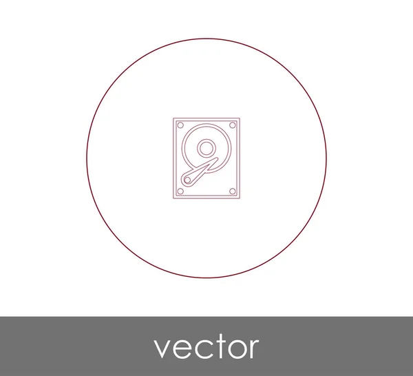 Illustration Vectorielle Conception Icône Disque Dur — Image vectorielle