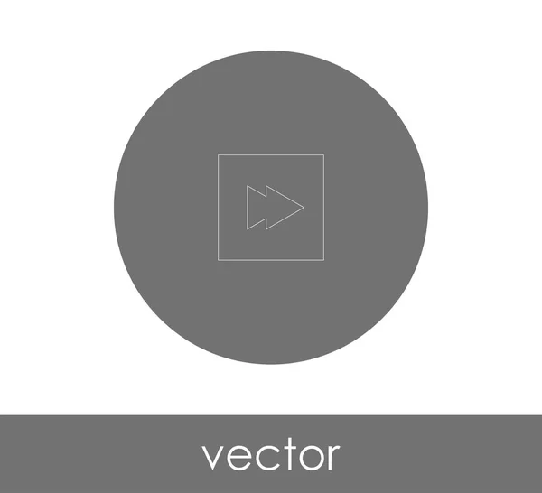 Gyors Előre Ikon Web Design Alkalmazások Vektor Illusztráció — Stock Vector