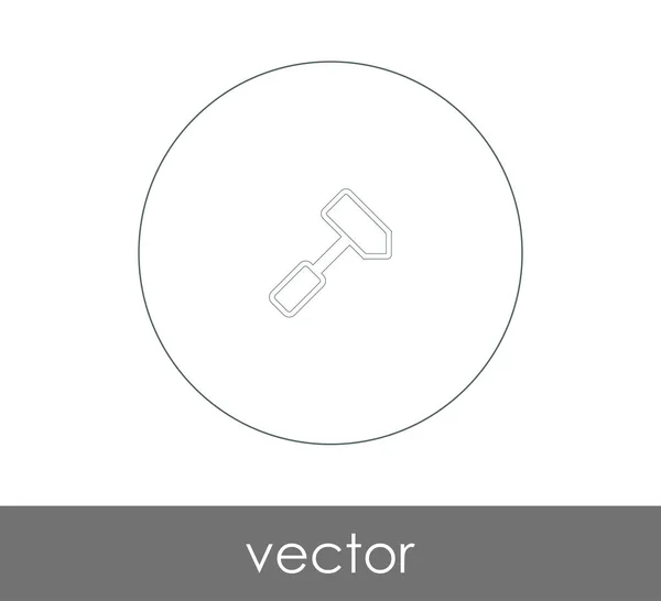 Martillo icono plano — Vector de stock