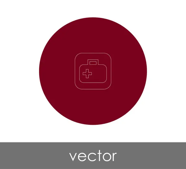 Illustration Vectorielle Conception Trousse Premiers Soins Icône — Image vectorielle