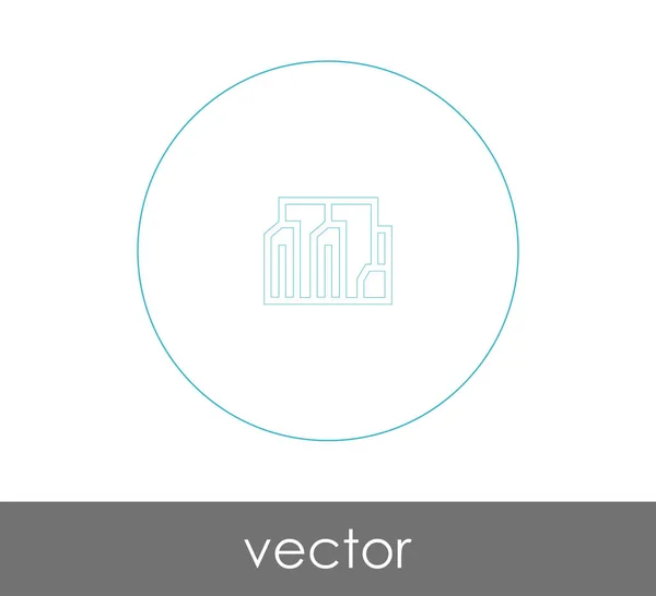 Icono Fábrica Industrial Ilustración Vectores — Vector de stock