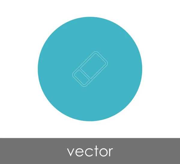 Vector Illustration Design Eraser Icon — Stock Vector