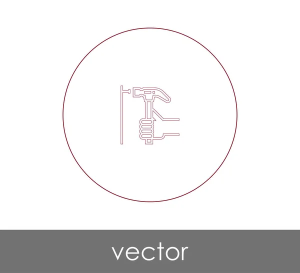 Martillo icono plano — Vector de stock