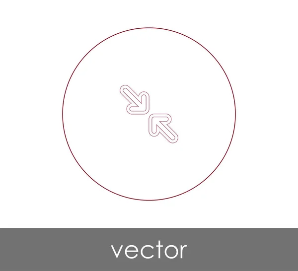 Icono de flecha ajuste — Vector de stock