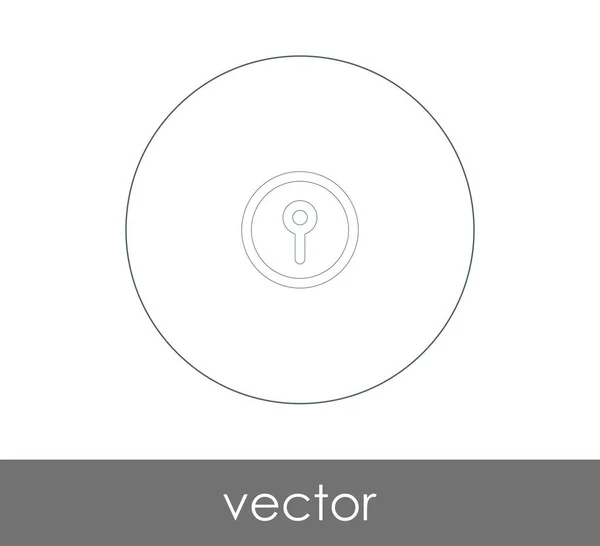 Vektor Illustration Design Des Schlüsselloch Symbols — Stockvektor
