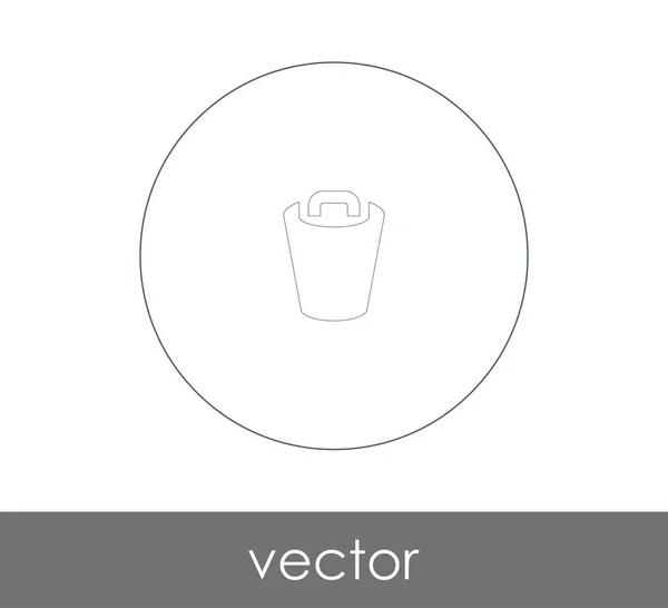 Garbage Bin Icon Vector Illustration — Stock Vector