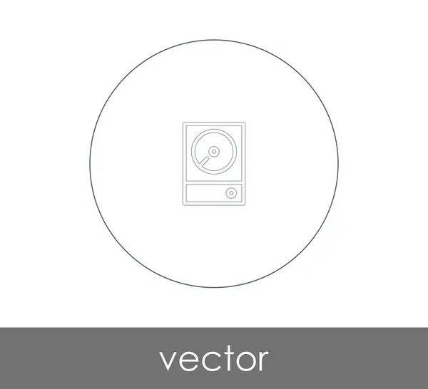 Vector Illustration Design Hard Disk Icon — Stock Vector