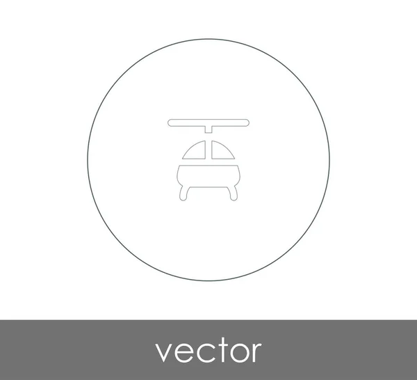 Desenho Ilustração Vetorial Ícone Helicóptero — Vetor de Stock