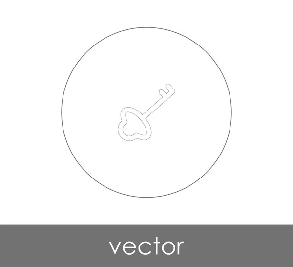 Ícone Chave Vetor Ilustração Logotipo — Vetor de Stock