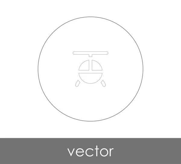 Ícone Web Helicóptero Ilustração Vetorial — Vetor de Stock