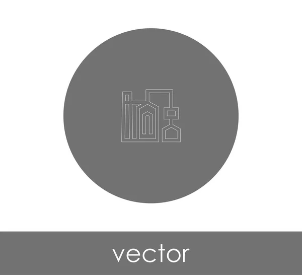 Illustration Vectorielle Icône Usine Pour Conception Web Les Applications — Image vectorielle