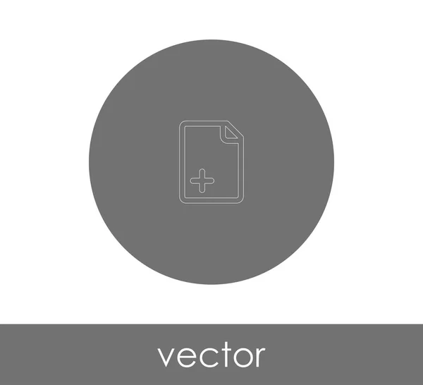 Icono Documento Para Diseño Web Aplicaciones Ilustración Vectorial — Vector de stock