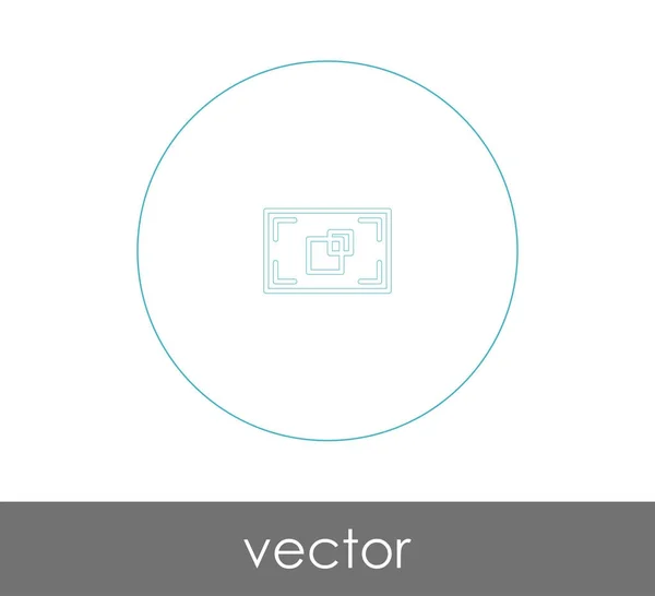 Pictogram van de focus van de camera — Stockvector