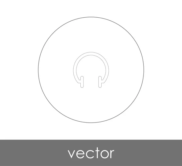 Icono Auriculares Para Call Center Icono Auriculares Audio Ilustración Vectorial — Vector de stock