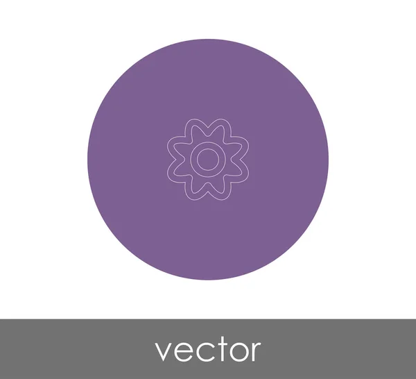 Icono Flor Para Diseño Web Aplicaciones — Archivo Imágenes Vectoriales