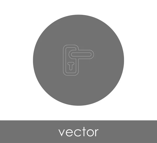 Ícone Maçaneta Logotipo Ilustração Vetorial — Vetor de Stock