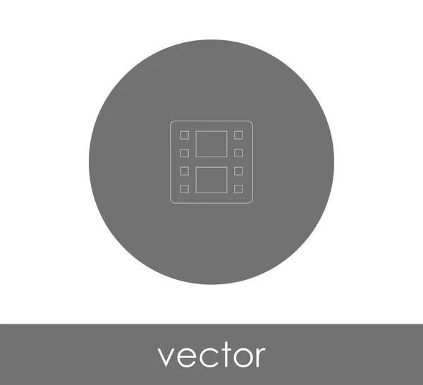 Film Pictogram Voor Webdesign Applicaties — Stockvector