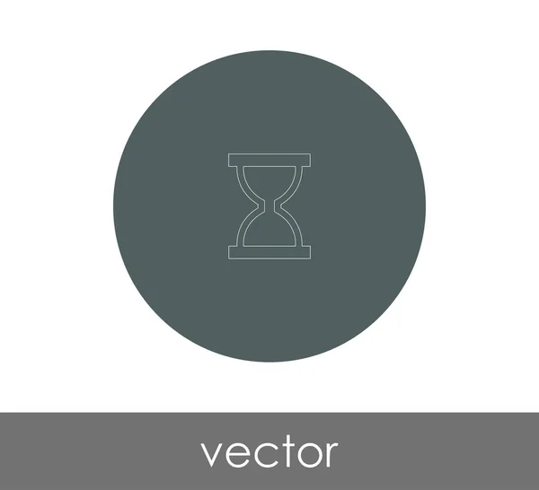 Reloj de arena icono plano — Vector de stock