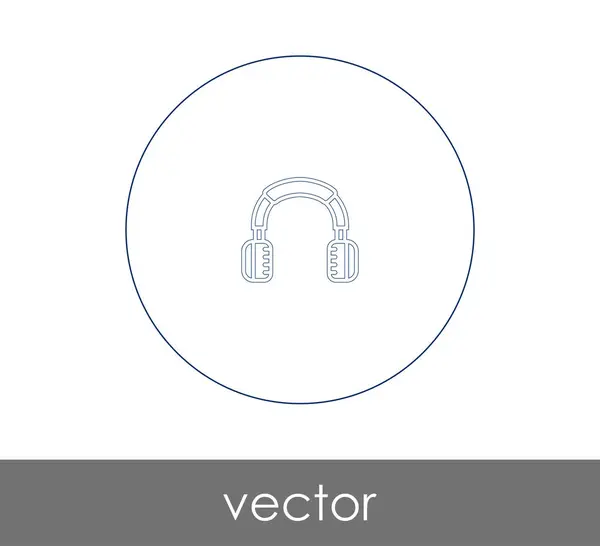 Headphones ícone web — Vetor de Stock