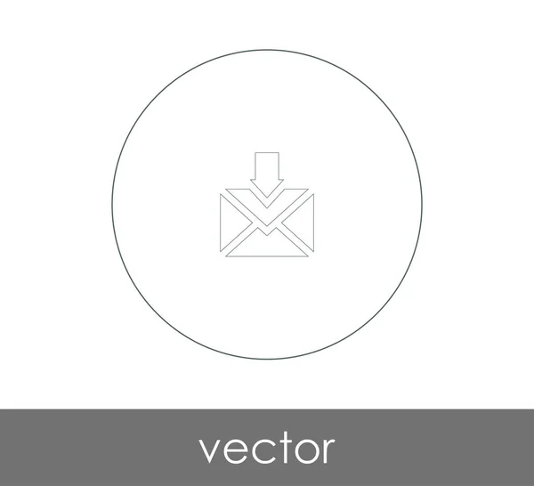 Icono de correo electrónico ingresos — Vector de stock