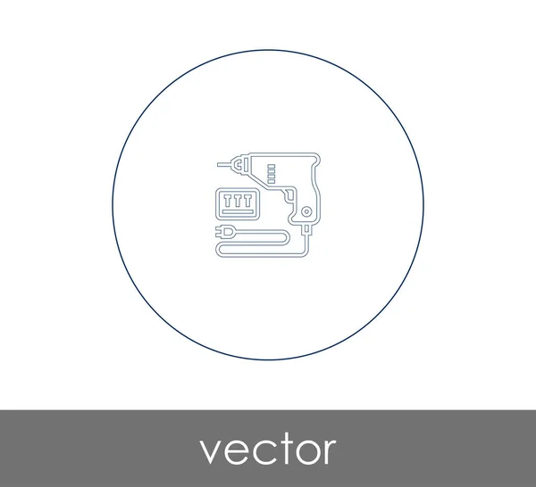 Ícone de broca elétrica — Vetor de Stock