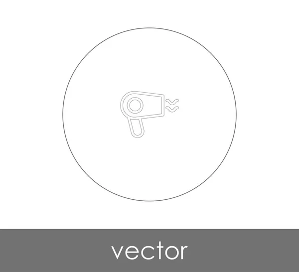 Secador de pelo icono plano — Vector de stock