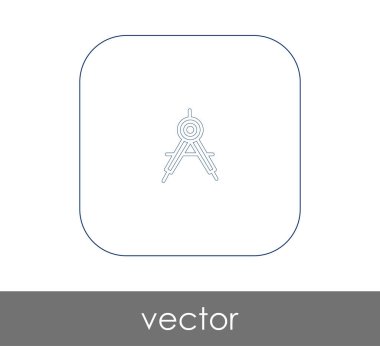 vektör çizim tasarım çizim pusula simgesini