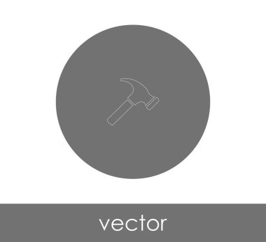 Çekiç düz simgesi