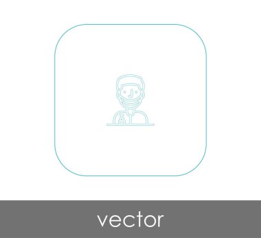 Doktor simgesi, logo, vektör çizim 