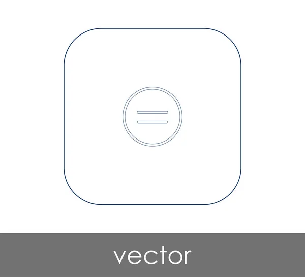 Icono igual — Vector de stock