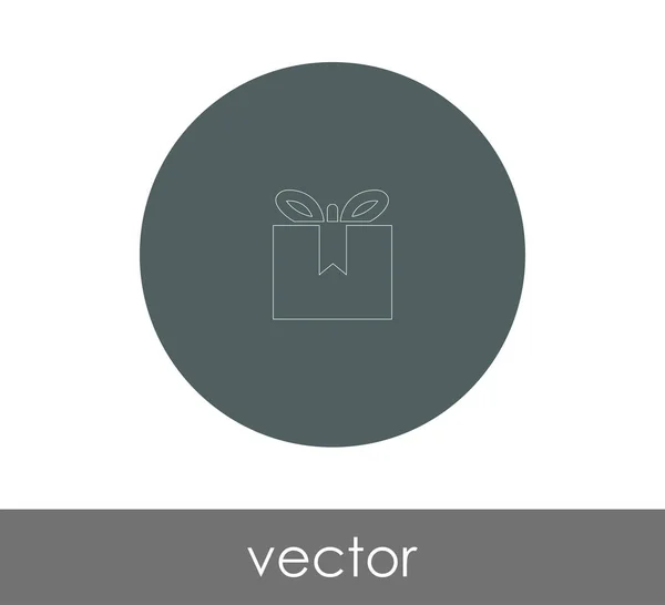 Gift flat icon — Stock Vector
