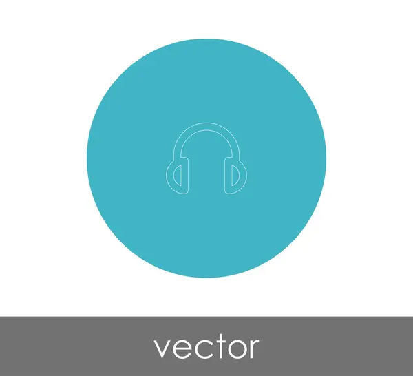 Kopfhörer-Symbol — Stockvektor