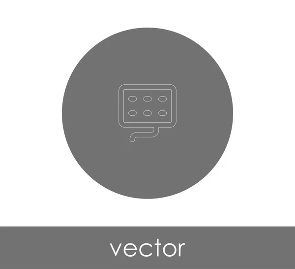 Ilustrace Vektoru Ikony Klávesnice — Stockový vektor