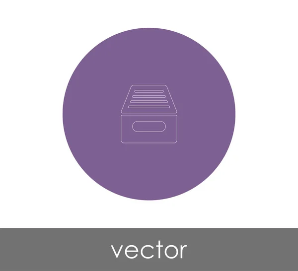 Logo Archiv Icon Vektor Illustration — Stockvektor