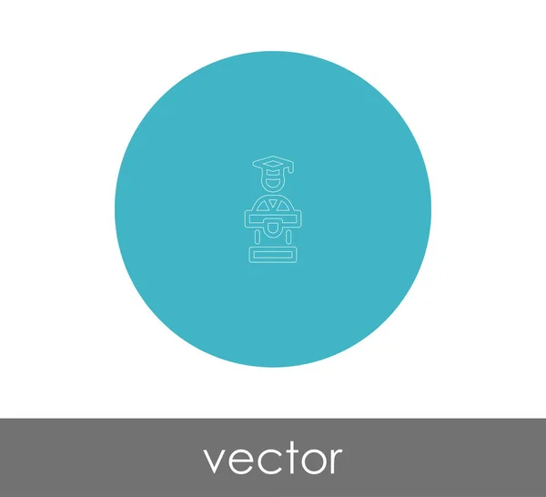 Graduado icono web — Vector de stock