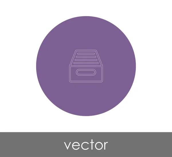 Logo Archiv Icon Vektor Illustration — Stockvektor