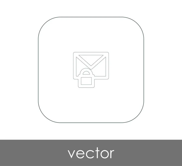 Icono de correo electrónico seguro — Vector de stock