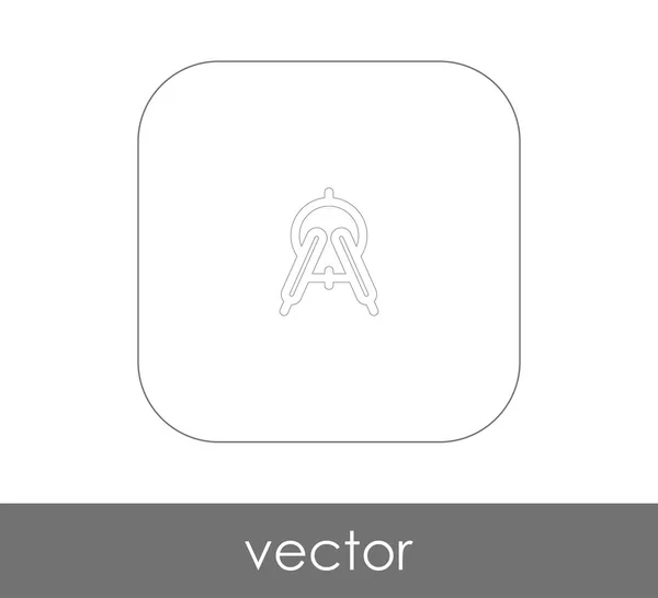 Векторная Иллюстрация Рисунка Иконки Компаса — стоковый вектор