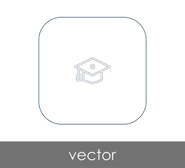 Graduation cap icon — Stock Vector