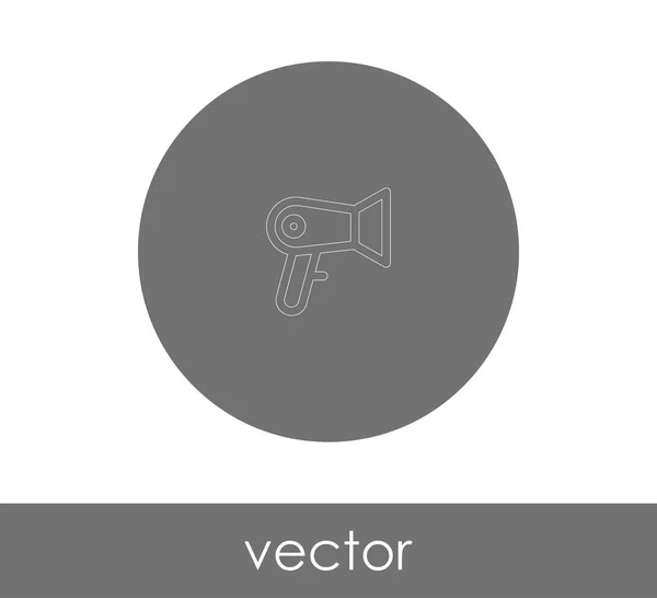 Hårtork flat ikonen — Stock vektor