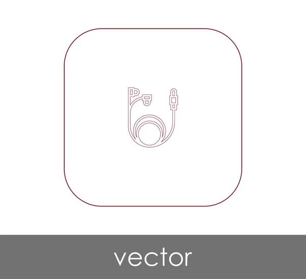 Auriculares icono plano — Vector de stock