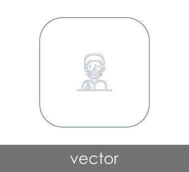 Doktor simgesi, logo, vektör çizim 