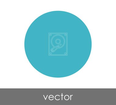 vektör çizim tasarım sabit disk simgesi