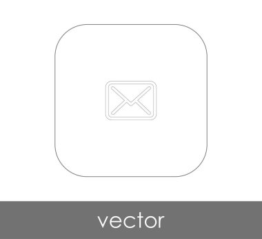 e-posta mektup simgesi, vektör çizim