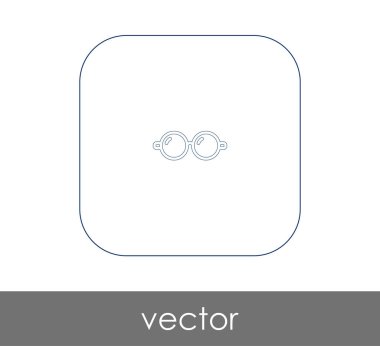 gözlük web simgesi, vektör çizim