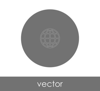 dünya web simgesi, vektör illüstrasyonu