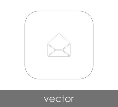 e-posta mektup simgesi, vektör çizim
